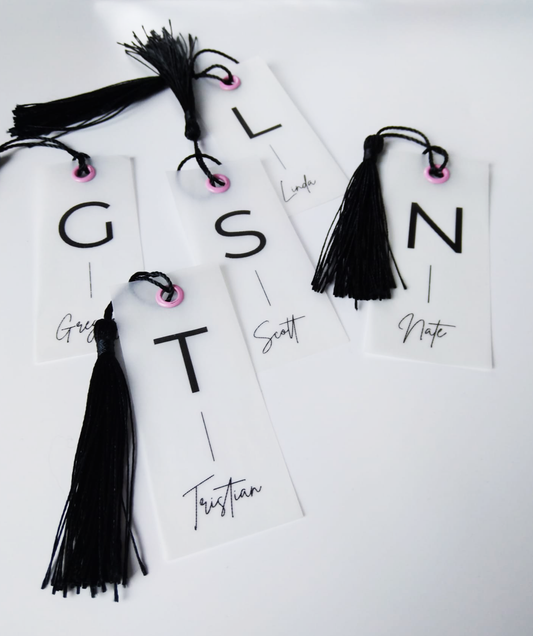 Place Cards with Eyelet and Tassel